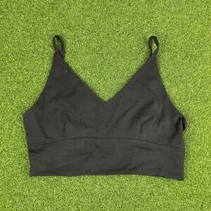 Jumping Joy Black V-Neck Light Camisole Cropped Top Sz M
